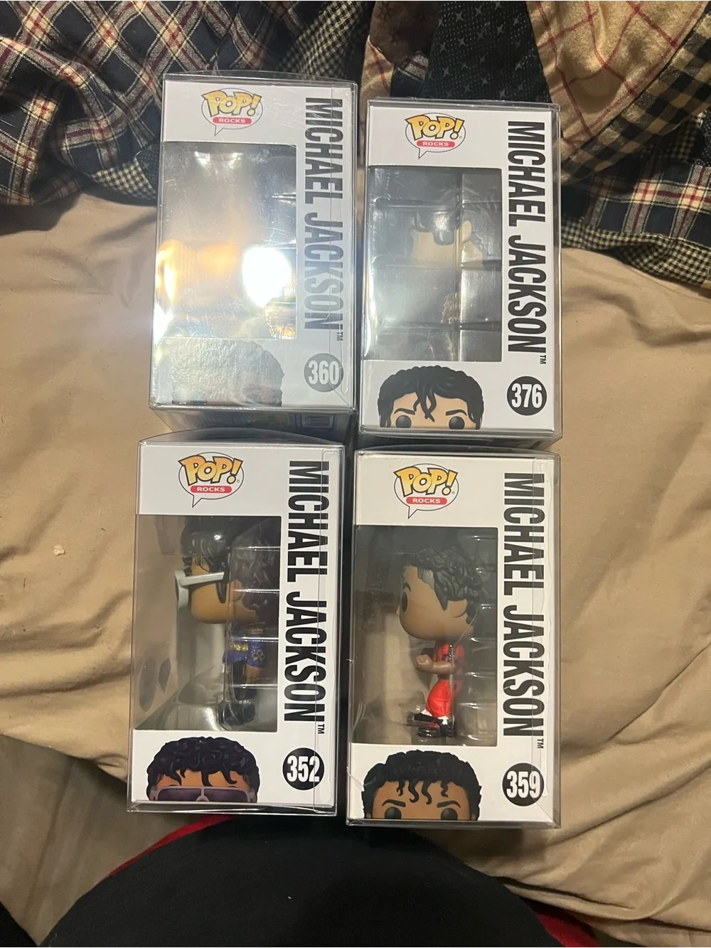 Funko Michael Jackson Pop! Rocks Vinyl Figure Set - Black, White, Red, Blue